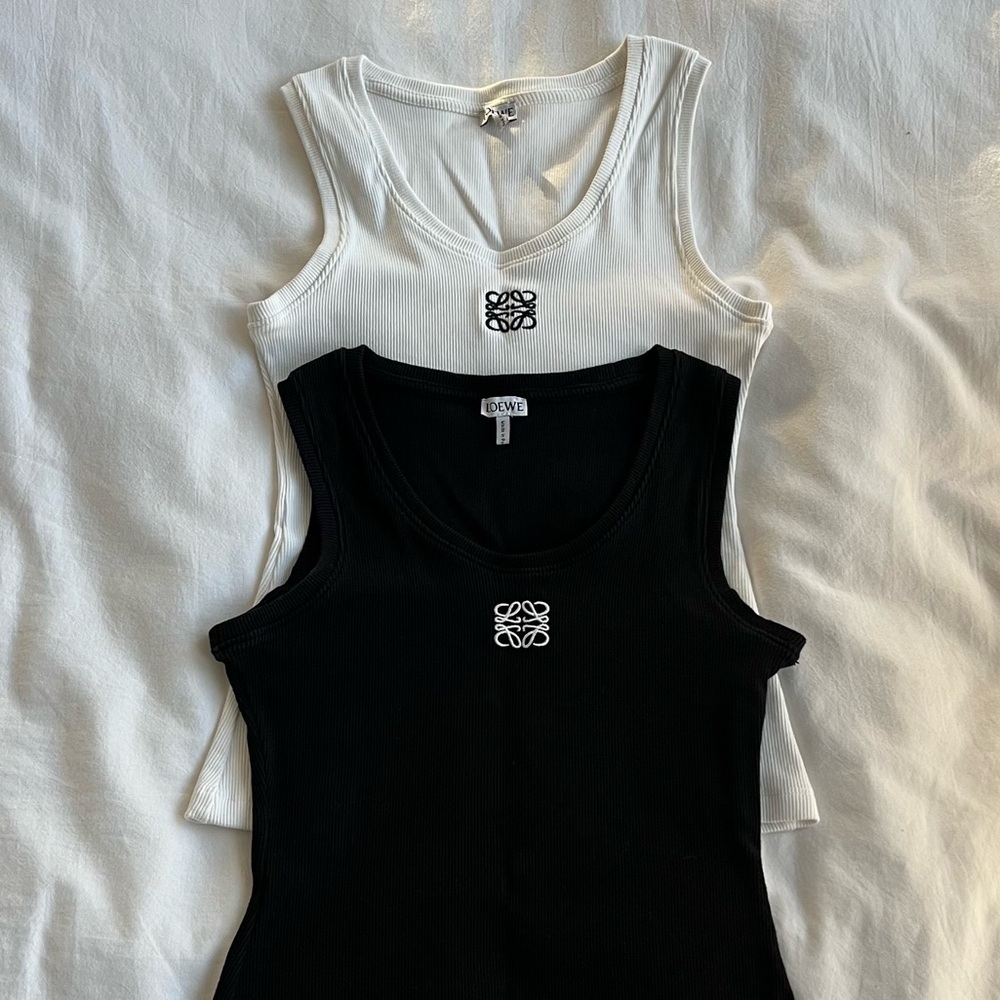 Black and white tank top